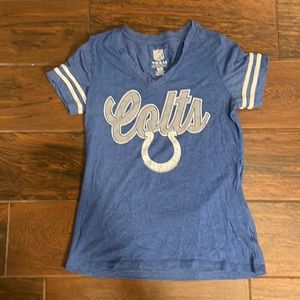 Worn Womens NFL Team Apparel Colts Shirt. Size Medium